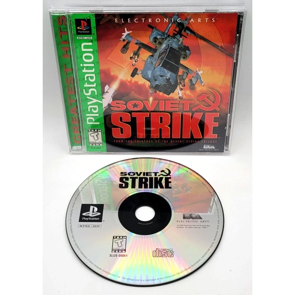 Soviet Strike Sony Playstation PS1 1996 CIB COMPLETE IN BOX W/REGISTRATION‎ CARD